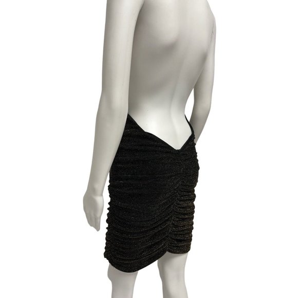 Fashion Nova Women's Sleeveless Halter Neck Black Sparkly Cocktail Dress Size XL - Picture 5 of 13